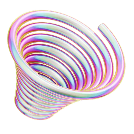 Cercle spirale géométrique hologramme  3D Icon