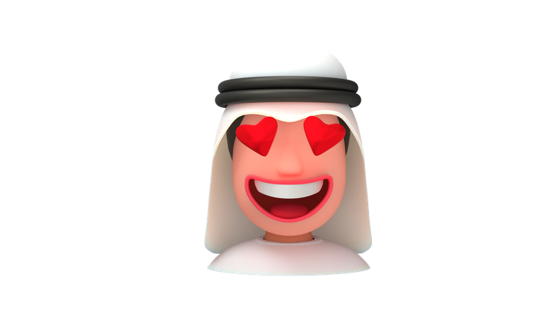 Hombre árabe romántico  3D Emoji