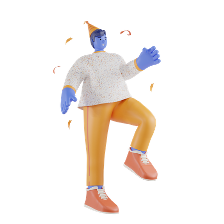 Hombre bailando  3D Illustration