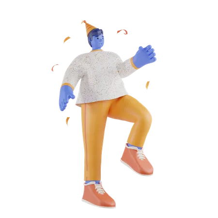 Hombre bailando  3D Illustration