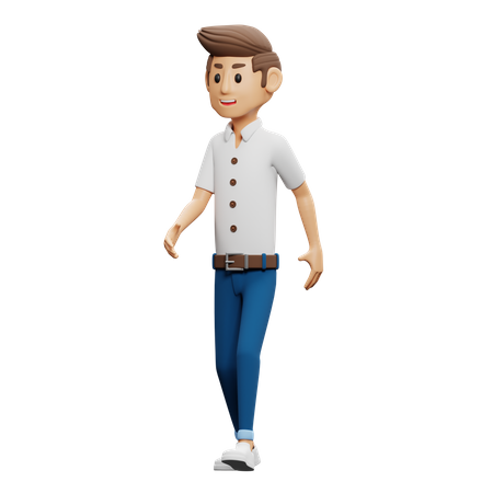 Hombre caminando  3D Illustration