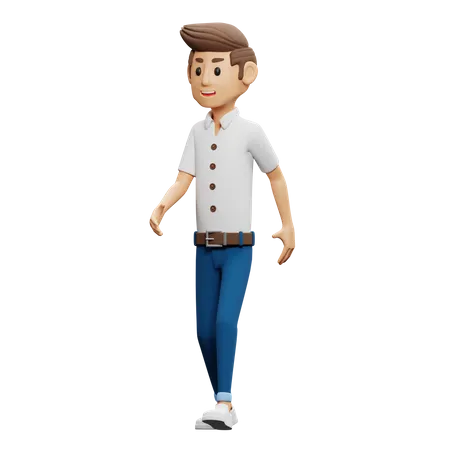 Hombre caminando  3D Illustration