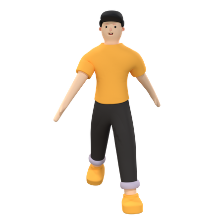 Hombre caminando  3D Illustration