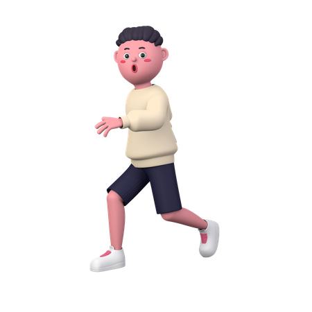 Hombre corriendo  3D Illustration