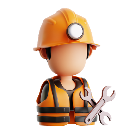 Hombre de la construcción  3D Icon