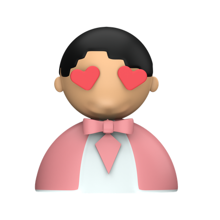 Hombre enamorado  3D Icon