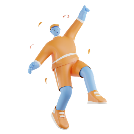 Hombre bailando  3D Illustration