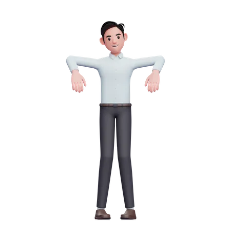 Pose de marioneta hombre  3D Illustration