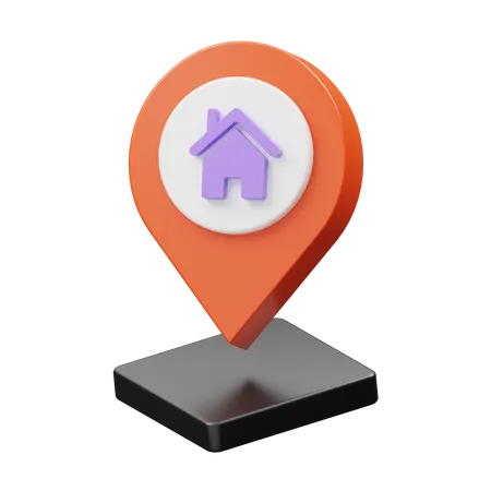 Home Location  3D Illustration