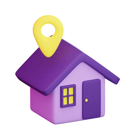 Home Location  3D Illustration