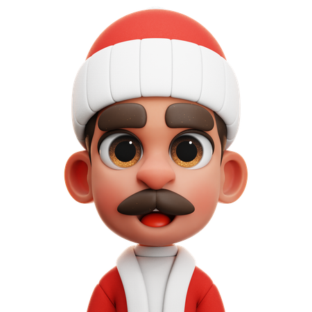 HOMEM COM TERNO DE PAPAI NOEL  3D Icon