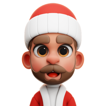 HOMEM COM TERNO DE PAPAI NOEL  3D Icon