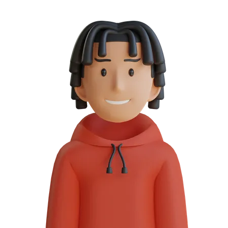 Jaqueta masculina com dreadlocks  3D Icon