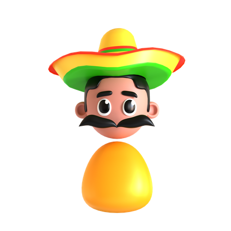 Homem mexicano  3D Icon