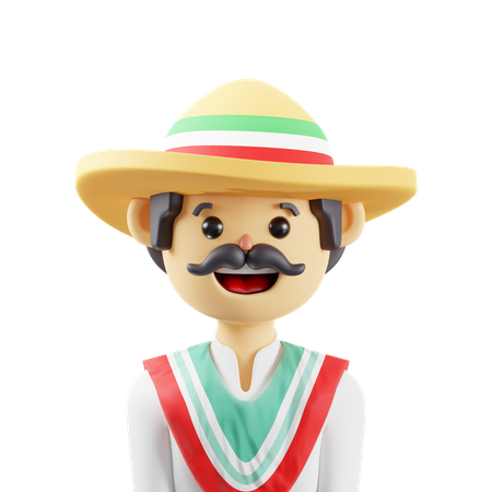 Homem mexicano  3D Icon