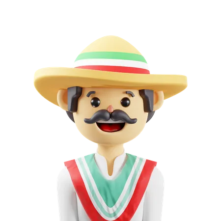 Homem mexicano  3D Icon