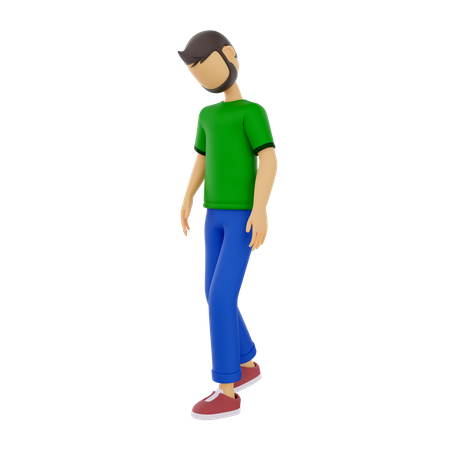 Homens sofrem de depressão  3D Illustration