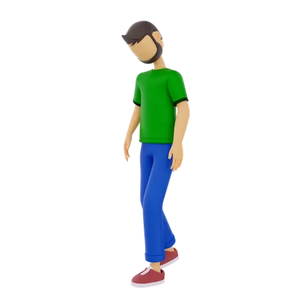 Homens sofrem de depressão  3D Illustration