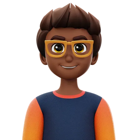 Homme à lunettes  3D Icon