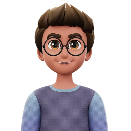 Homme à lunettes  3D Icon