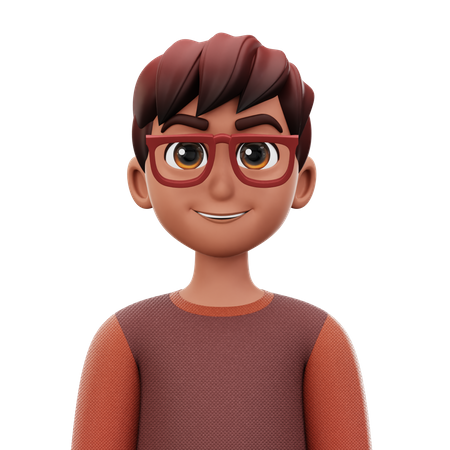 Homme à lunettes  3D Icon