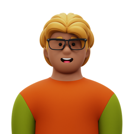 Homme à lunettes  3D Icon