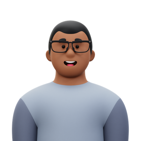 Homme à lunettes  3D Icon