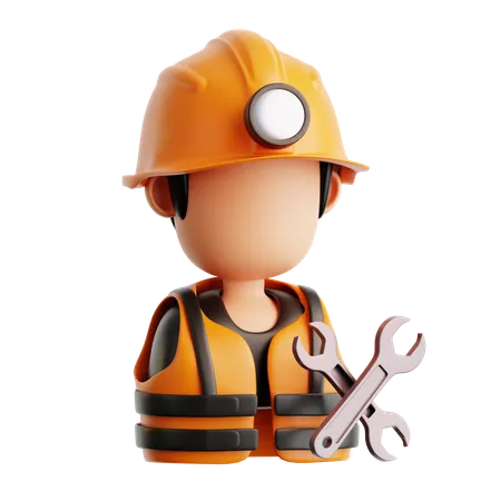 Homme de chantier  3D Icon