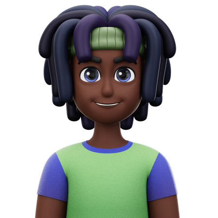 Homme aux dreadlocks  3D Icon