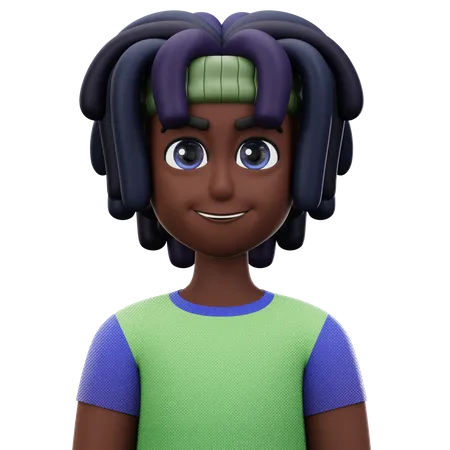 Homme aux dreadlocks  3D Icon