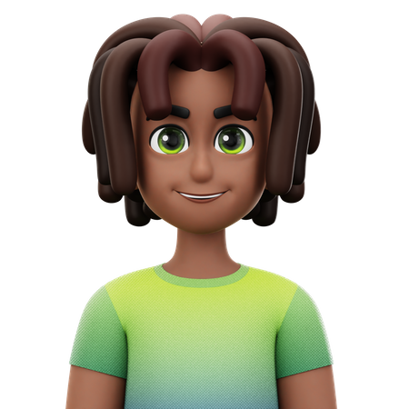 Homme aux dreadlocks  3D Icon