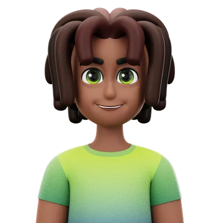 Homme aux dreadlocks  3D Icon