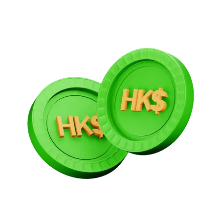 Hong Kong dollar  3D Icon