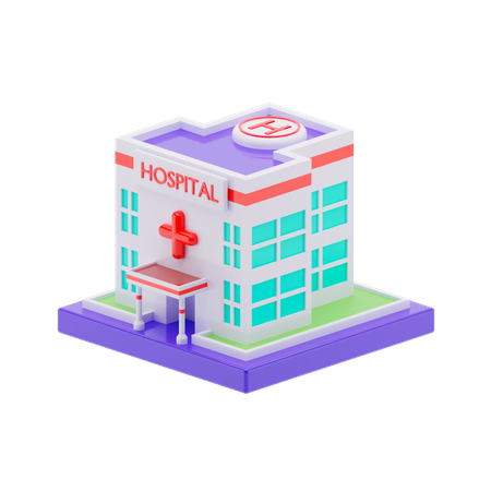 Hôpital  3D Illustration