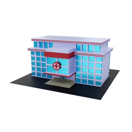 Hôpital  3D Illustration