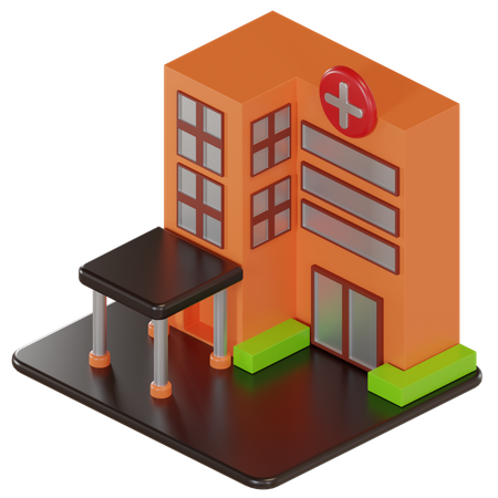 Hôpital  3D Illustration