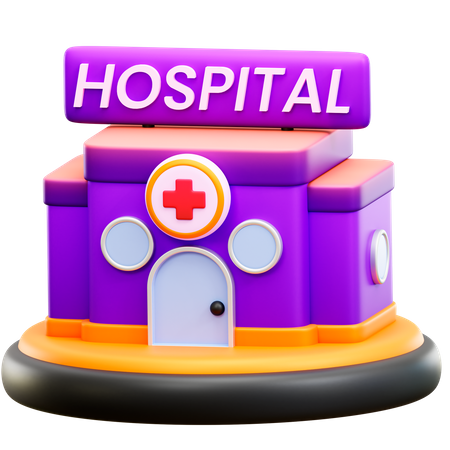 Hôpital  3D Illustration