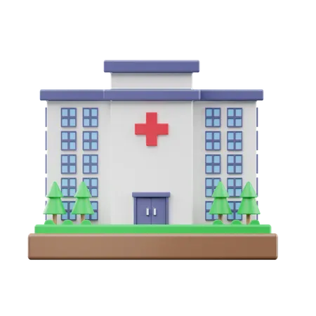 Hôpital  3D Illustration