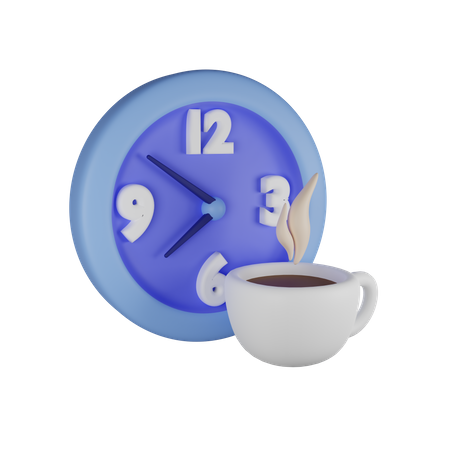 Hora do café  3D Illustration