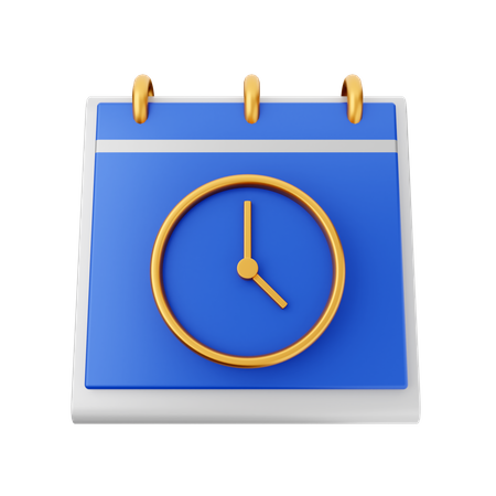 Calendrier de l'horloge  3D Icon