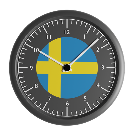 Horloge murale avec le drapeau de la Suède  3D Icon