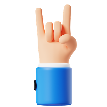 Horn Hand Gesture  3D Icon