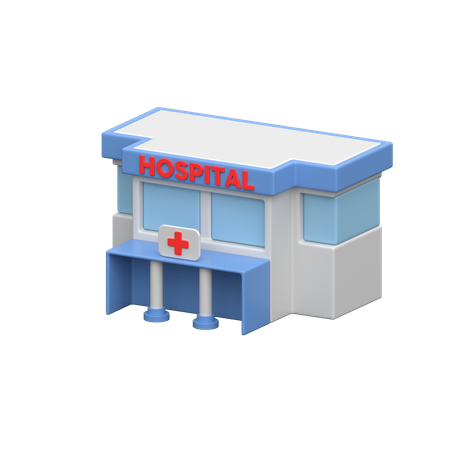 병원  3D Icon