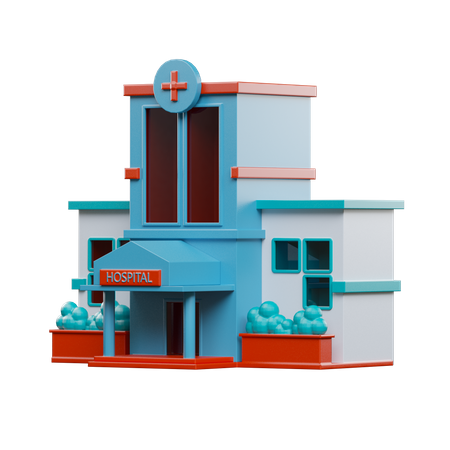 Hospital  3D Illustration