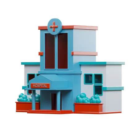 Hospital  3D Illustration