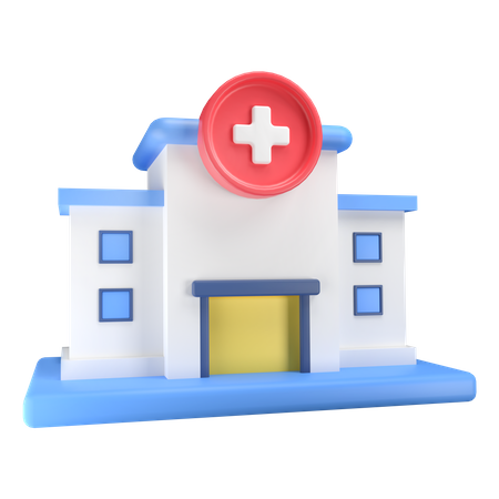 Hospital  3D Illustration