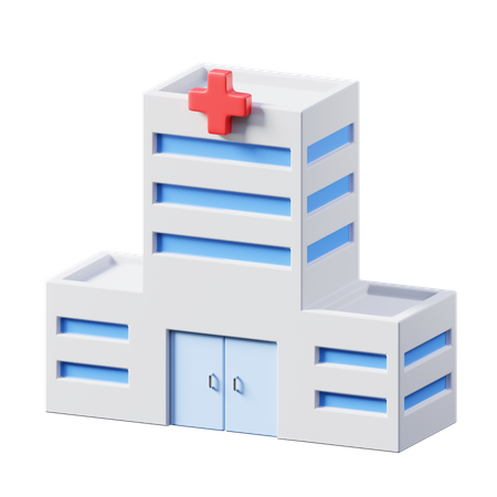 Hospital  3D Illustration