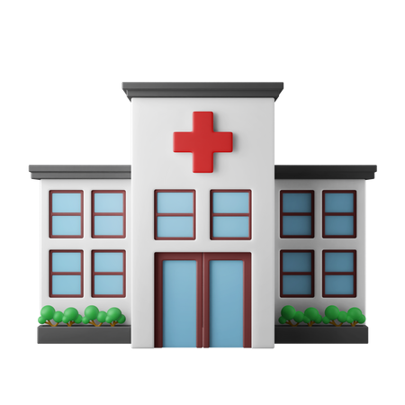 Hospital Building  3D Illustration