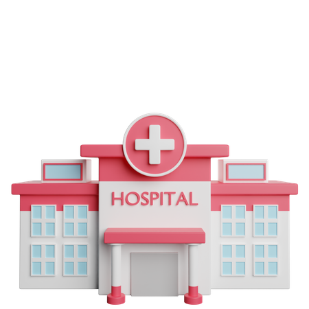 Hospital Building  3D Illustration