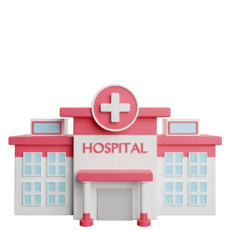 Hospital Building  3D Illustration